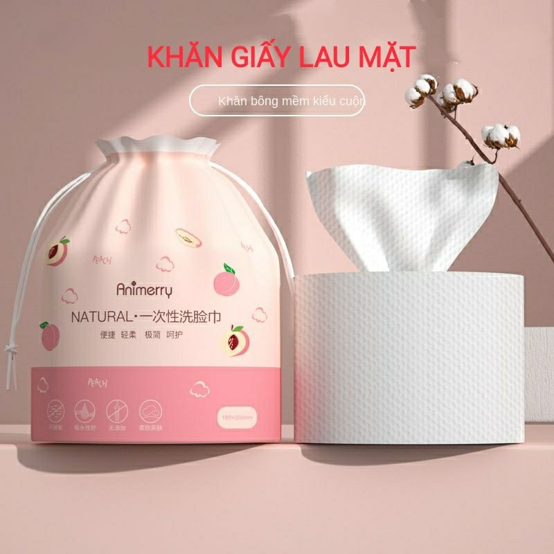 Khăn mặt dùng 1 lần Animerry, khăn lau mặt 1 lần, khăn khô đa năng, khăn mặt cotton dùng 1 lần. tiện lợi, dễ sử dụng
