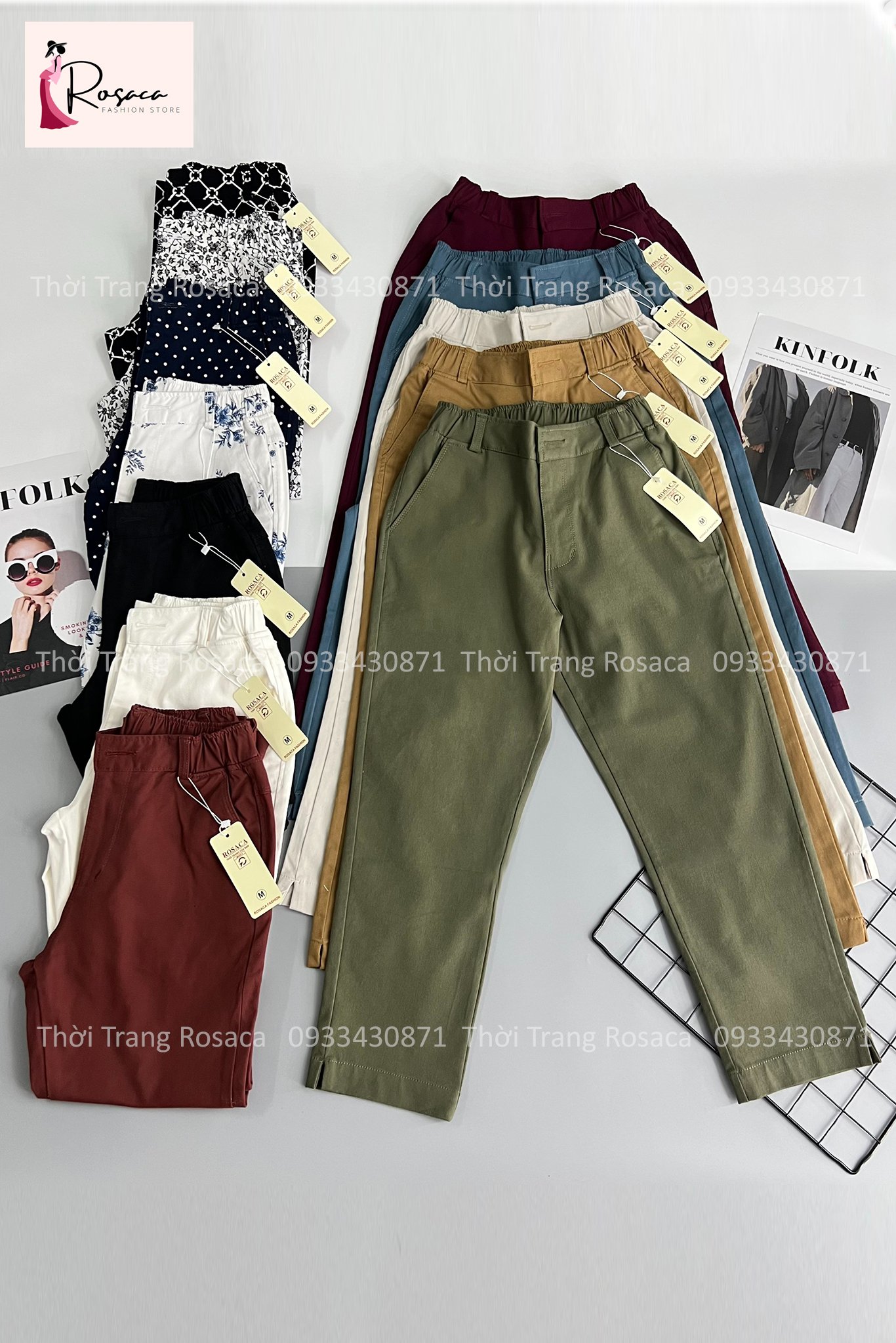 Quần baggy kaki nữ siêu hot - quần lửng 9 tấc kaki đẹp tôn dáng
