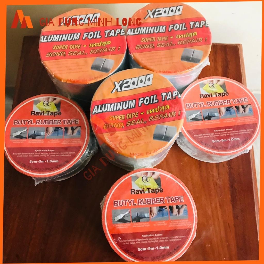 Keo dán chống nước, keo chống thấm, chống dột siêu dính X2000 và Ravi Tape