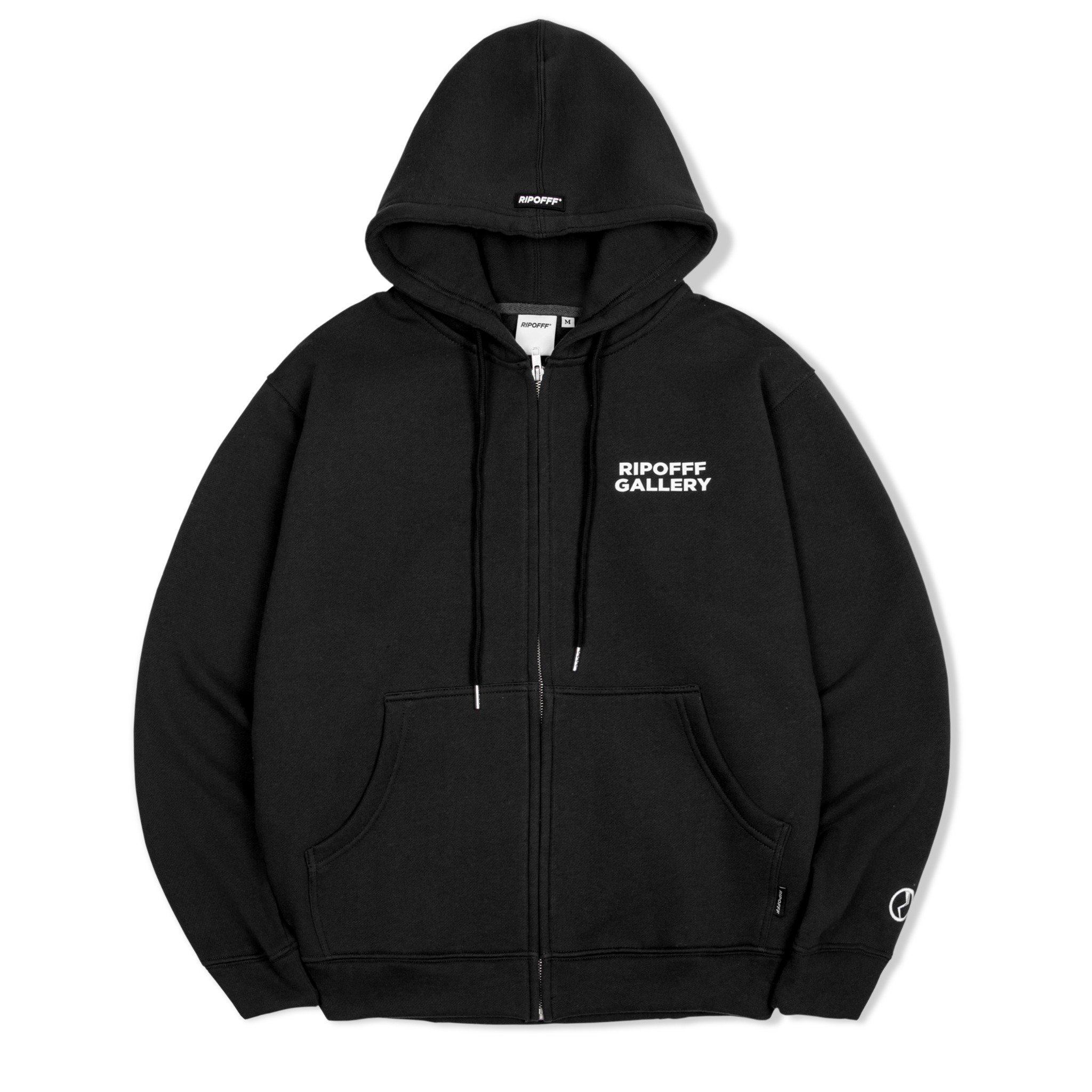 Ripofff gallery zip hoodie - black