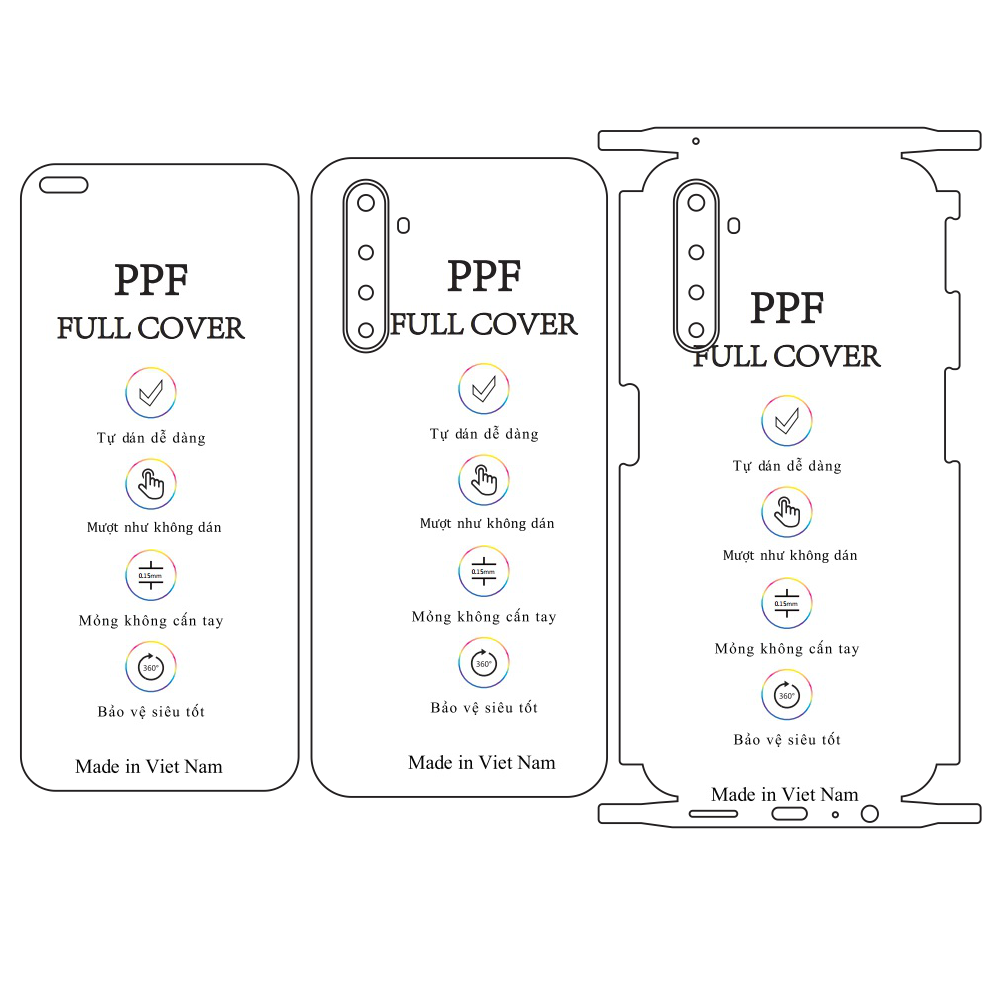Dán dẻo PPF Realme 6 Pro – Tặng cường lực camera