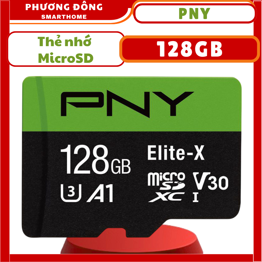 THẺ NHỚ MICRO PNY 128GB - CHO CAMERA GIÁM SÁT, ĐIỆN THOẠI, MÁY ẢNH - BẢO HÀNH 5 NĂM