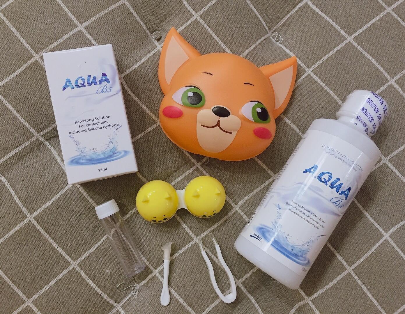 [HCM]Nước ngâm lens + Nhỏ mắt + khây gương thú full dụng cụ