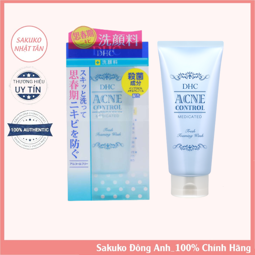 Sữa rửa mặt dhc acne control fresh foaming wash ngừa mụn sáng da hiệu quả