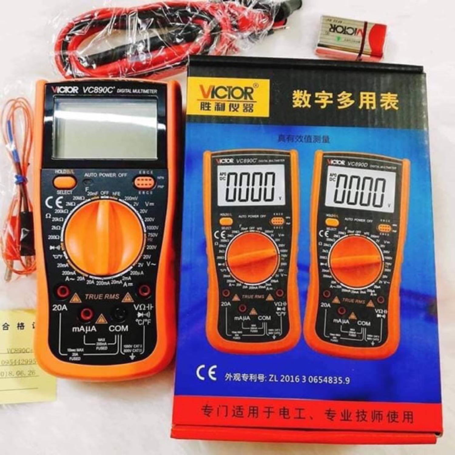 Đồng hồ kỹ thuật số victor 890 c+ hiển thị led siêu bền