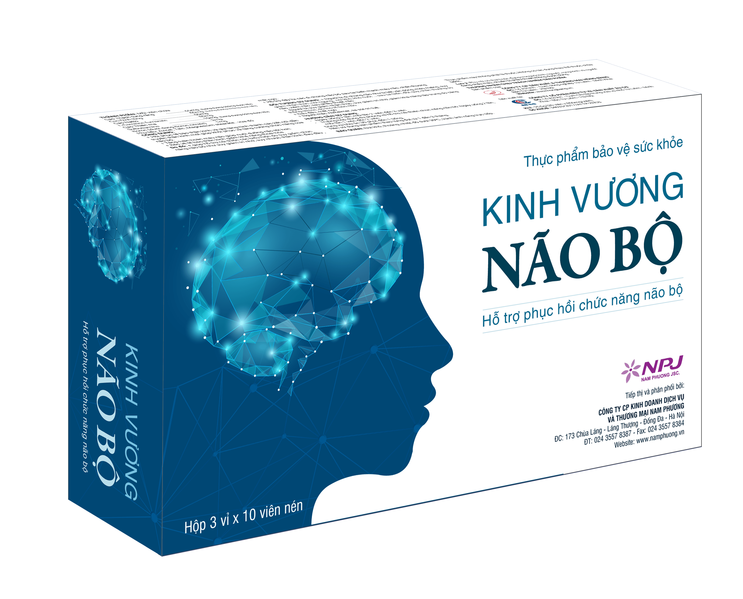 Kinh Vương Não Bộ - Viên Uống Sức Khỏe  Hộp 30 Viên