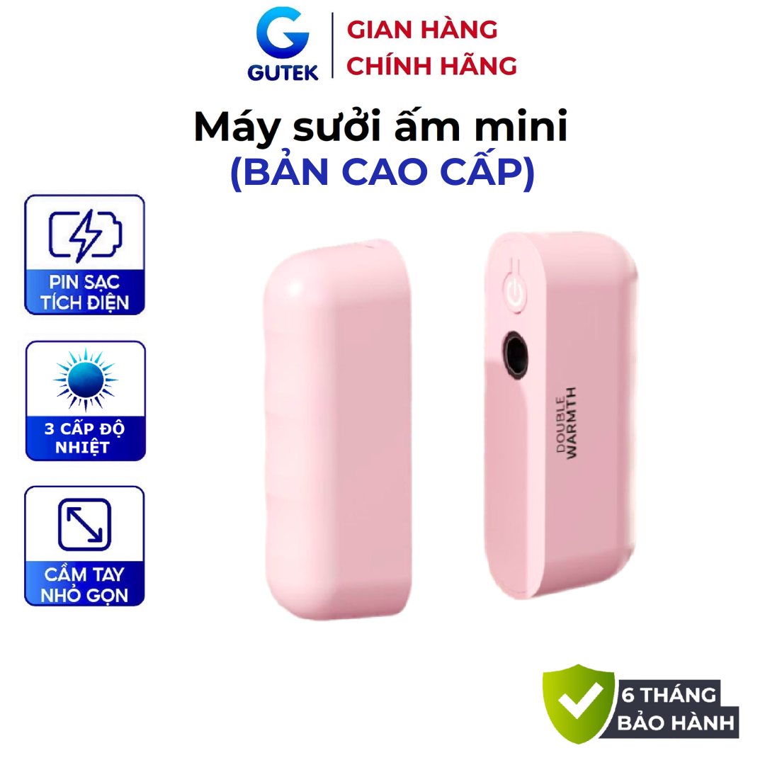  Máy sưởi ấm cầm tay đa năng 3 cấp độ nhiệt độ nhỏ gọn dùng được cho 2 người -Gutek GT-SX02 