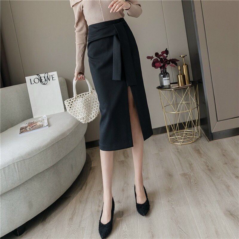 Chân váy công sở nữ xẻ tà sang trọng