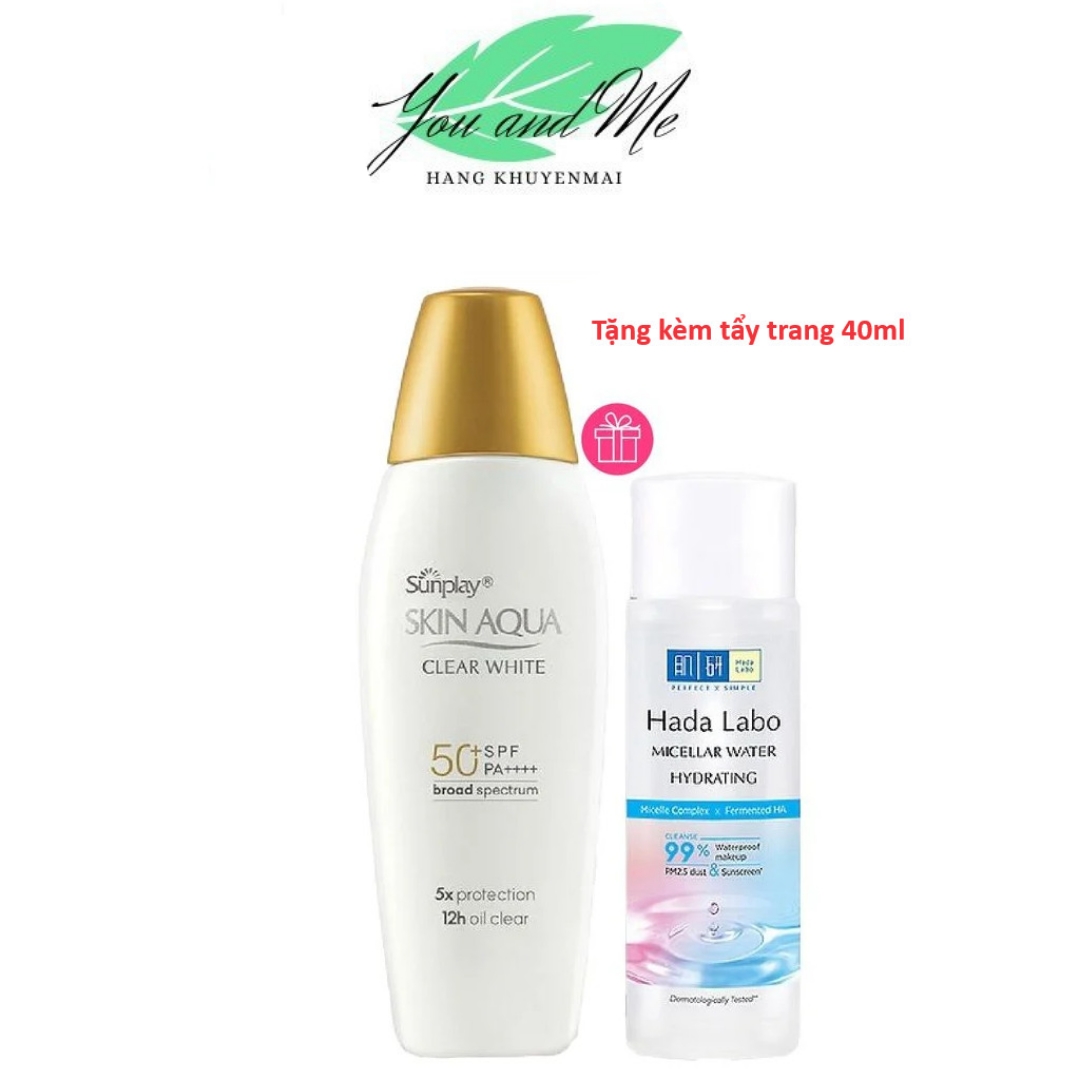 (55g/25g) Sữa chống nắng dưỡng da trắng mịn - Sunplay Skin Aqua Clear White