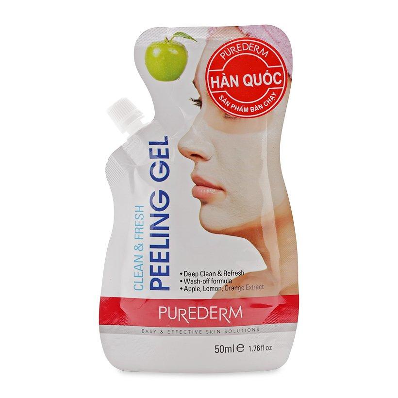 Gel Tẩy Tế Bào Chết PUREDERM Clean & Fresh Peeling Gel 50ml -Tinh chất táo cung cấp Vitamin cho da