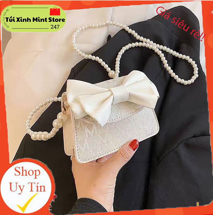 Túi chéo mini nữ đi chơi , túi xách mini giá rẻ phối nơ siêu xinh PK 359