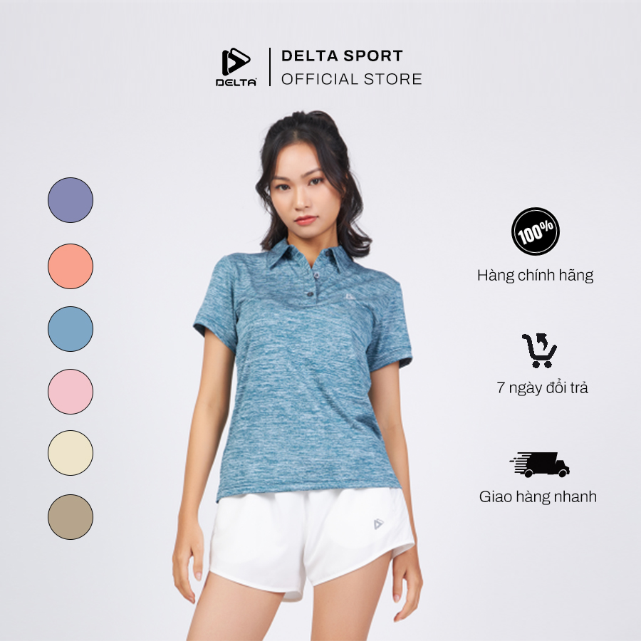 DELTA Áo Polo Thể Thao Nữ Tay Ngắn Dri-Air Mát Lạnh Co Giãn Thoáng Khí Và Nhanh Khô PO043W1