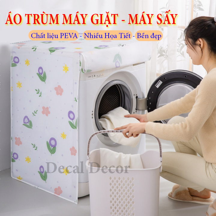 Áo trùm trang trí máy giặt cửa ngang và cửa trên từ 7 đến 10kg - Túi trùm máy giặt kích thước 85x60x60 cm - Phụ kiện trang trí máy giặt