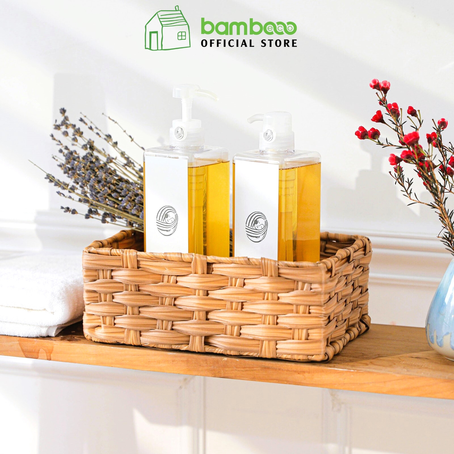 Giỏ đựng đồ đa năng BAMBOOO ECO Khay chữ nhật nhiều kích thước trang trí decor BE121