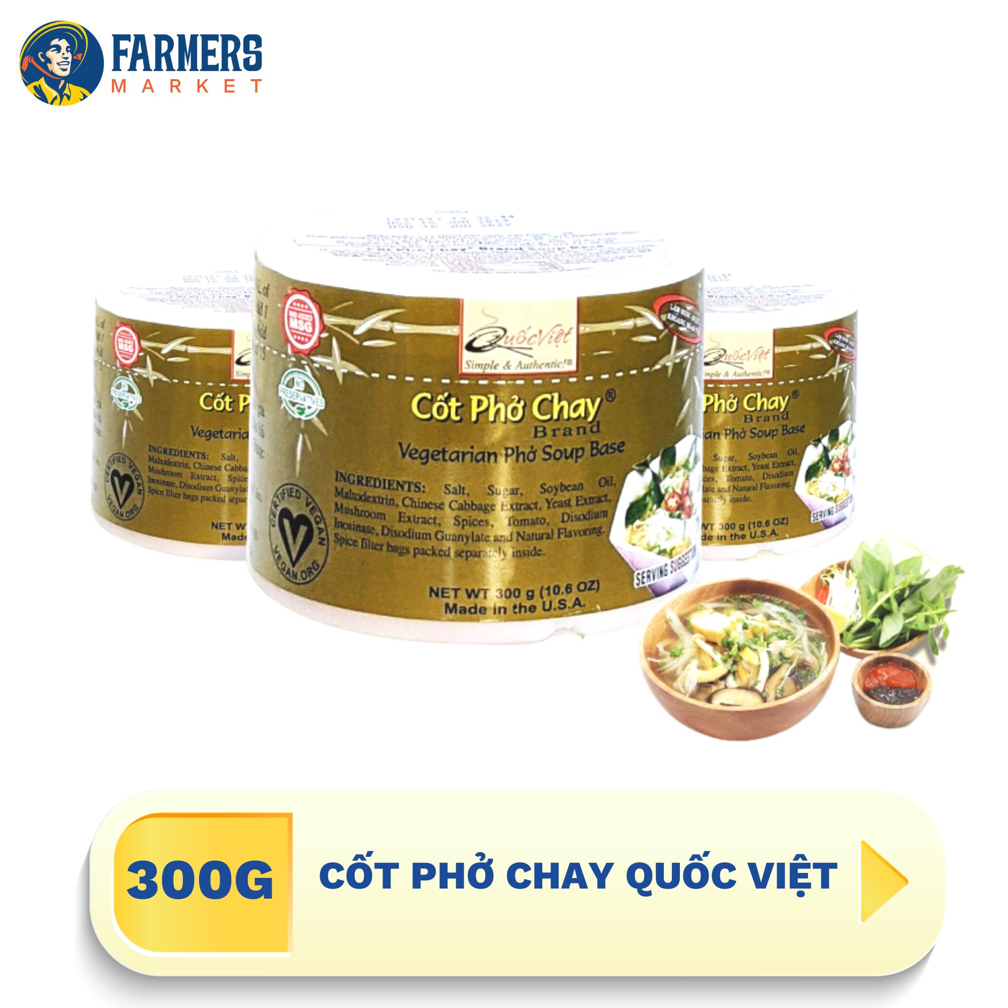 Cốt phở chay quốc việt - 300g/hũ