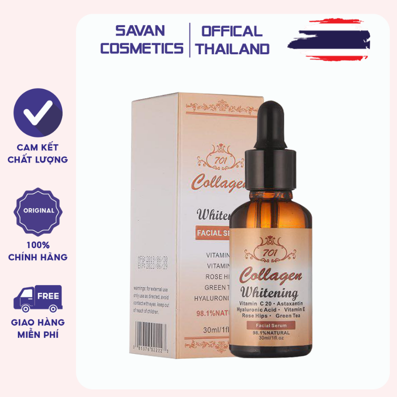 Serum Collagen Whitening Plus Vit E 701 Dưỡng Ẩm, Chống Lão Hóa, Xóa Mờ Thâm Nám