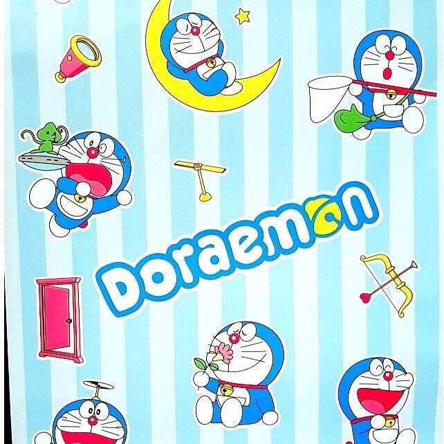 Combo 10m decal giấy dán tường mẫu doremon cho bé khổ 45cm