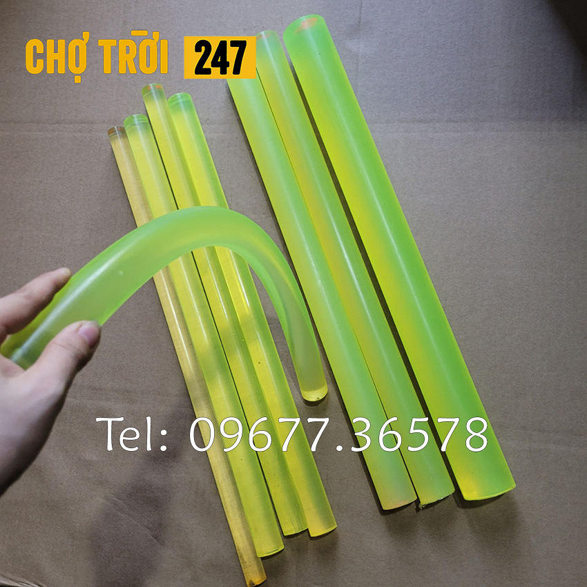 Nhựa pu cây tròn/ pu đặc dài 500mm phi d20, d25, d30, d35, d40... chịu mài mòn chịu tải cao co giãn đàn hồi tốt