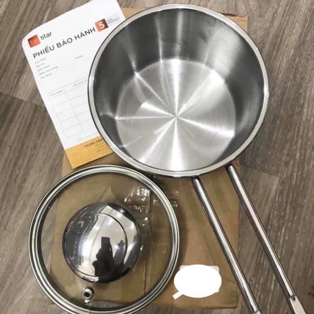 Nồi Quánh nấu bột cho bé chính hãng Fivestar 16cm chất liệu inox 304 dày
