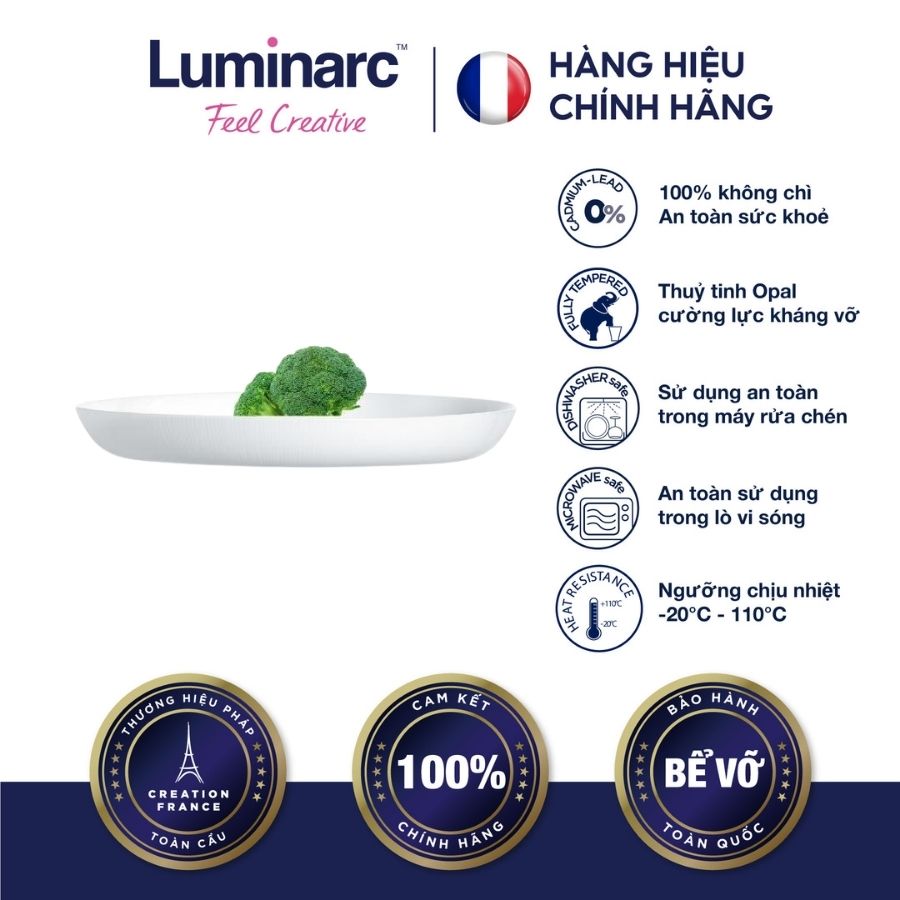 Bộ 6 đĩa thuỷ tinh luminarc diwali lines 19cm - ludiq1669