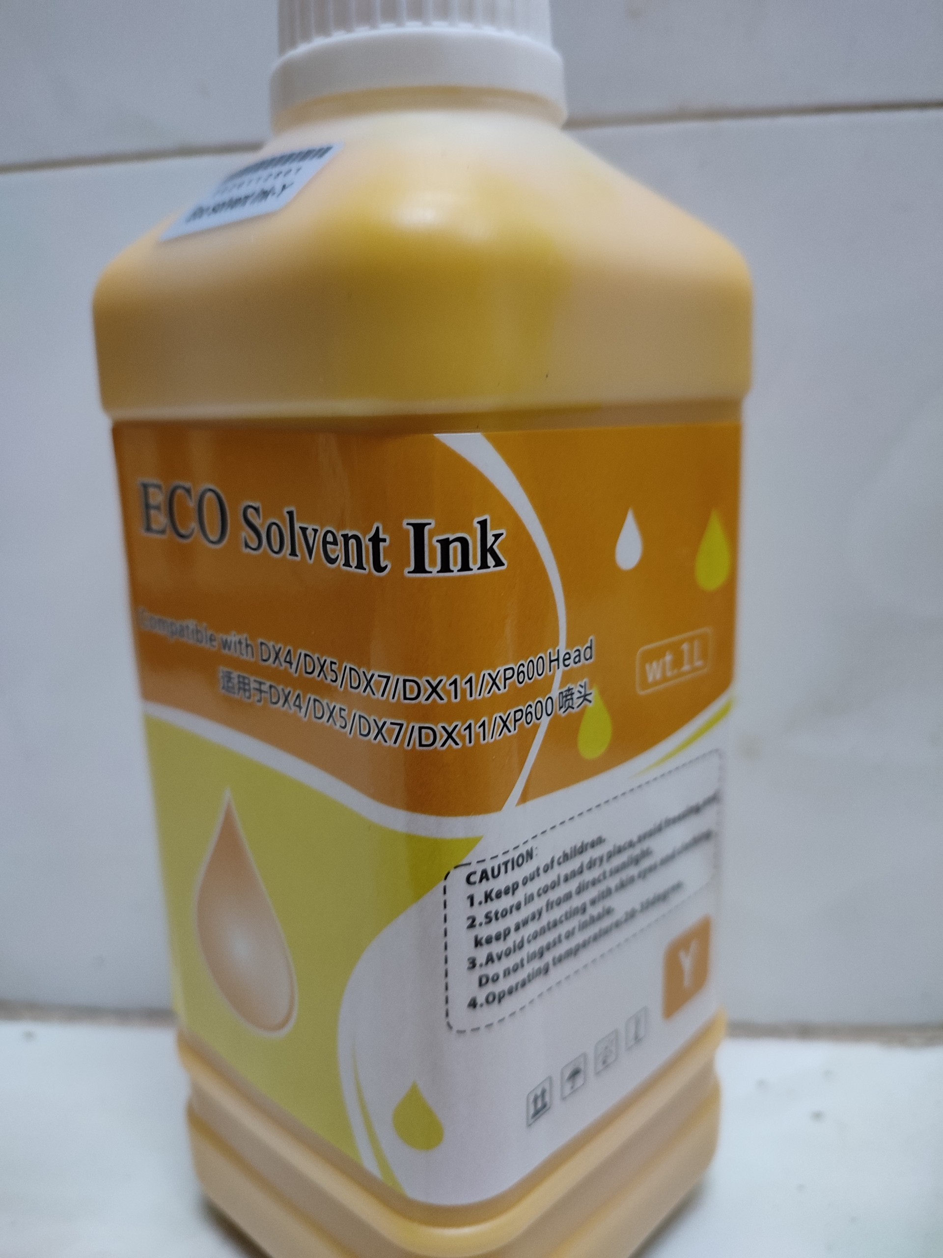Mực dầu Eco Solvent màu vàng dành cho máy in khổ lớn EPSON DX4/ DX5/ DX7/ XP600/ TX800