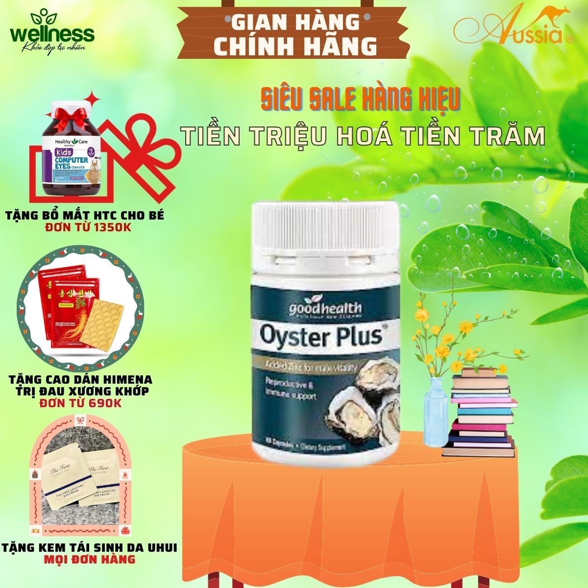 Viên uống Tinh Chất Hàu Oyster Plus Goodhealth New Zealand 60 viên tăng cường sinh lý nam