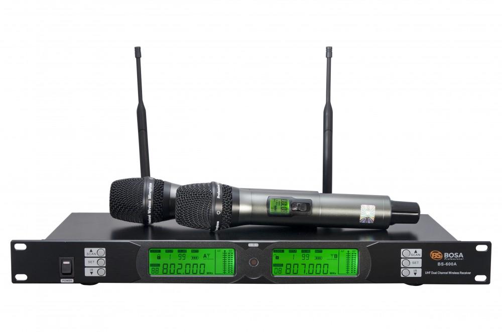 Bộ Micro Không Dây Cao Cấp Bosa BS-600A-Dùng cho karaoke và show biểu diễn