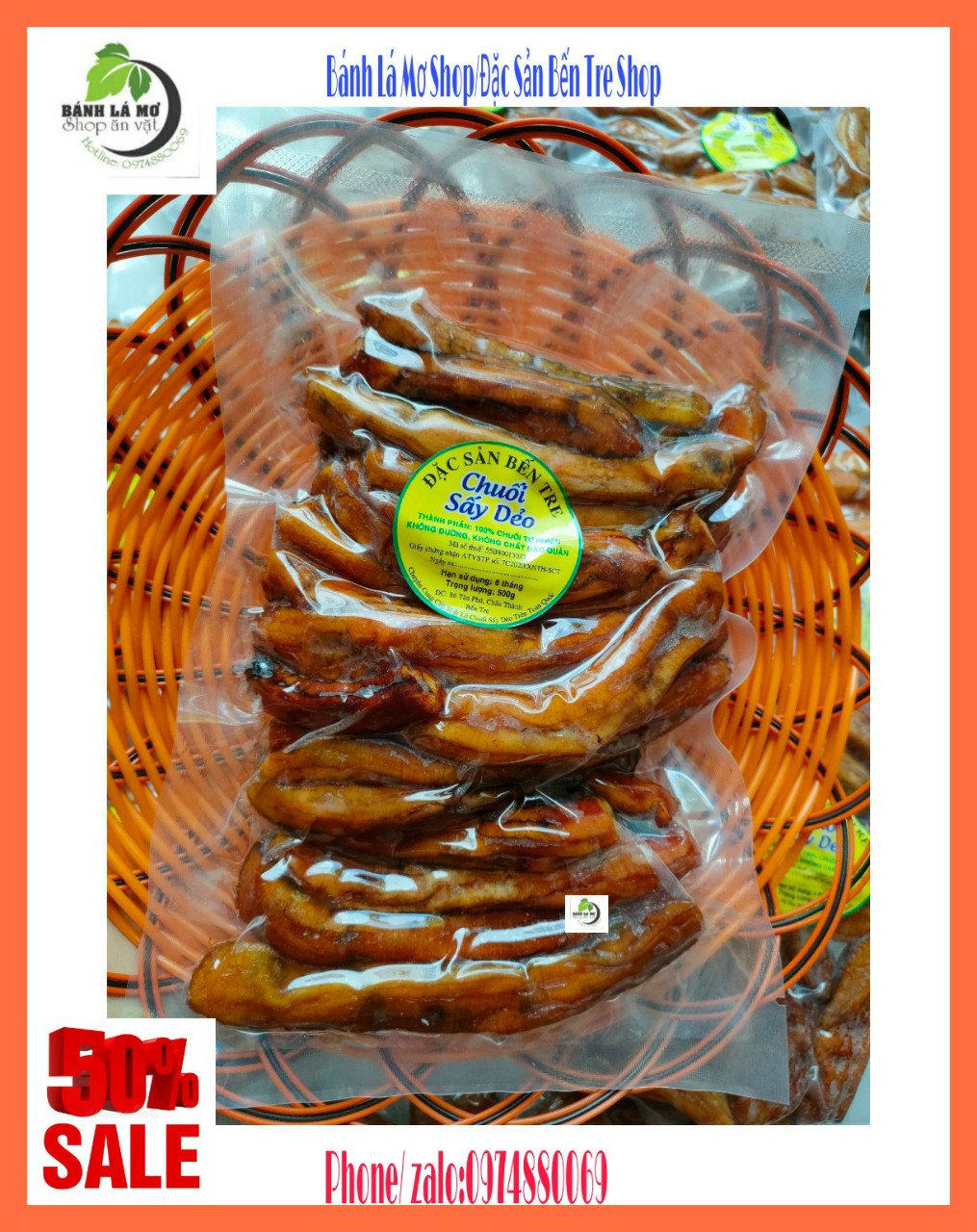 (Freeship) 1kg chuôis già hương sấy dẻo Bến Tre