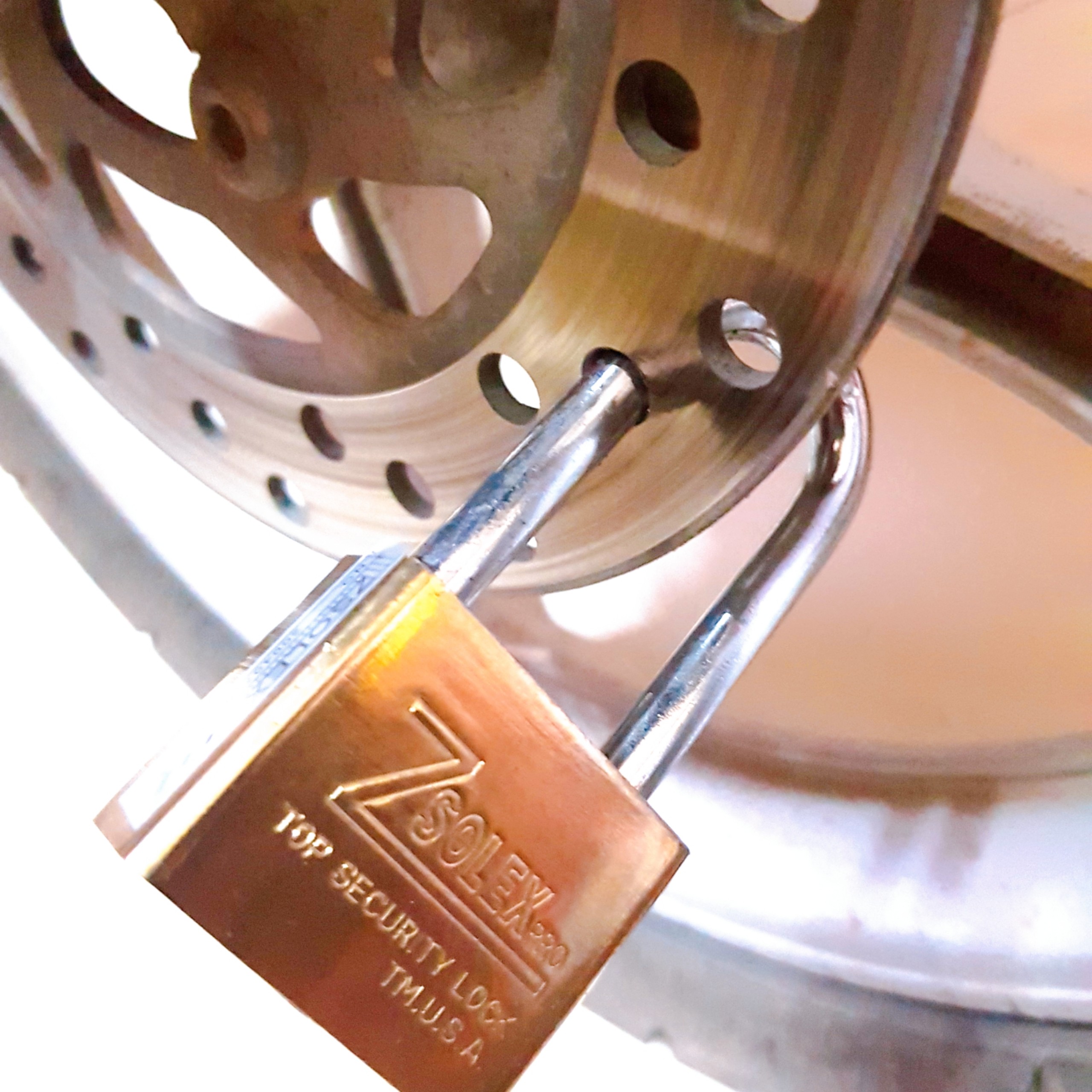 Ổ khoá càng dài Zsolex khoá thắng đĩa xe máy siêu gọn, Ổ khoá chống trộm, cắt siêu an toàn