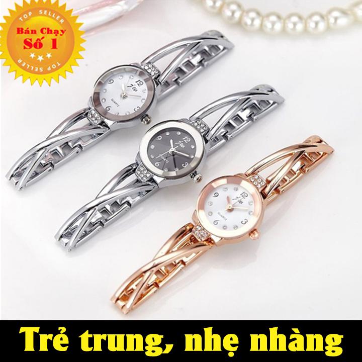 [HÀNG TỐT - GIẢM THÊM 8%] Đồng hồ lắc tay nữ thời trang chống nước - Đồng Hồ Nữ Lắc Tay Hàn Quốc Cater