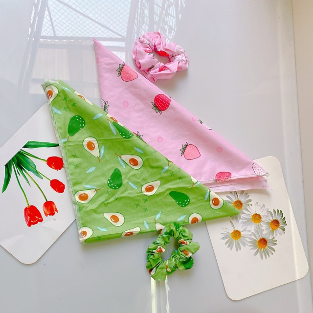 Khăn Bandana - Turban - Khăn Quấn Đầu - Trái Cây