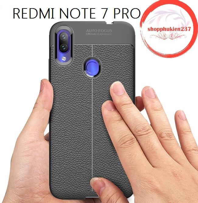 Ốp lưng chống sốc xiaomi redmi note 7 pro ốp dẻo giả da auto focus