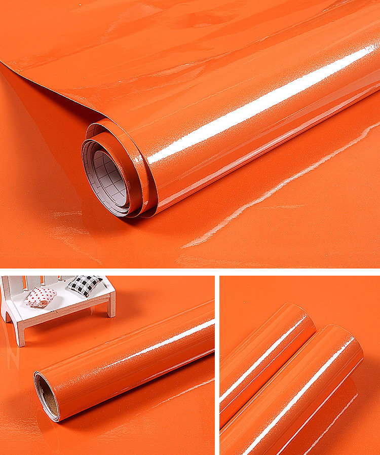 [HCM]Giấy dán tường decal màu cam trơn - có sẵn keo mặt sau - khổ 1.2m