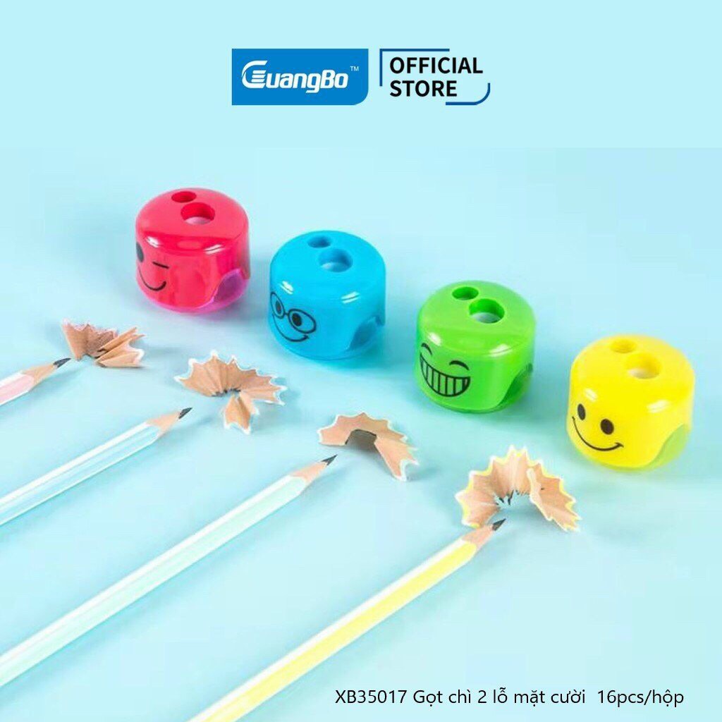 Chuốt chì 2 lỗ nhiều màu mặt cười guangbo xb35017