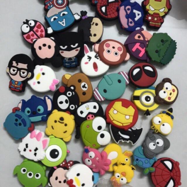 Combo 2-4-6-8-10 Sticker Jibbitz Nút Gắn Dép Crocs, Satihu, Dép Sục (giao ngẫu nhiên)