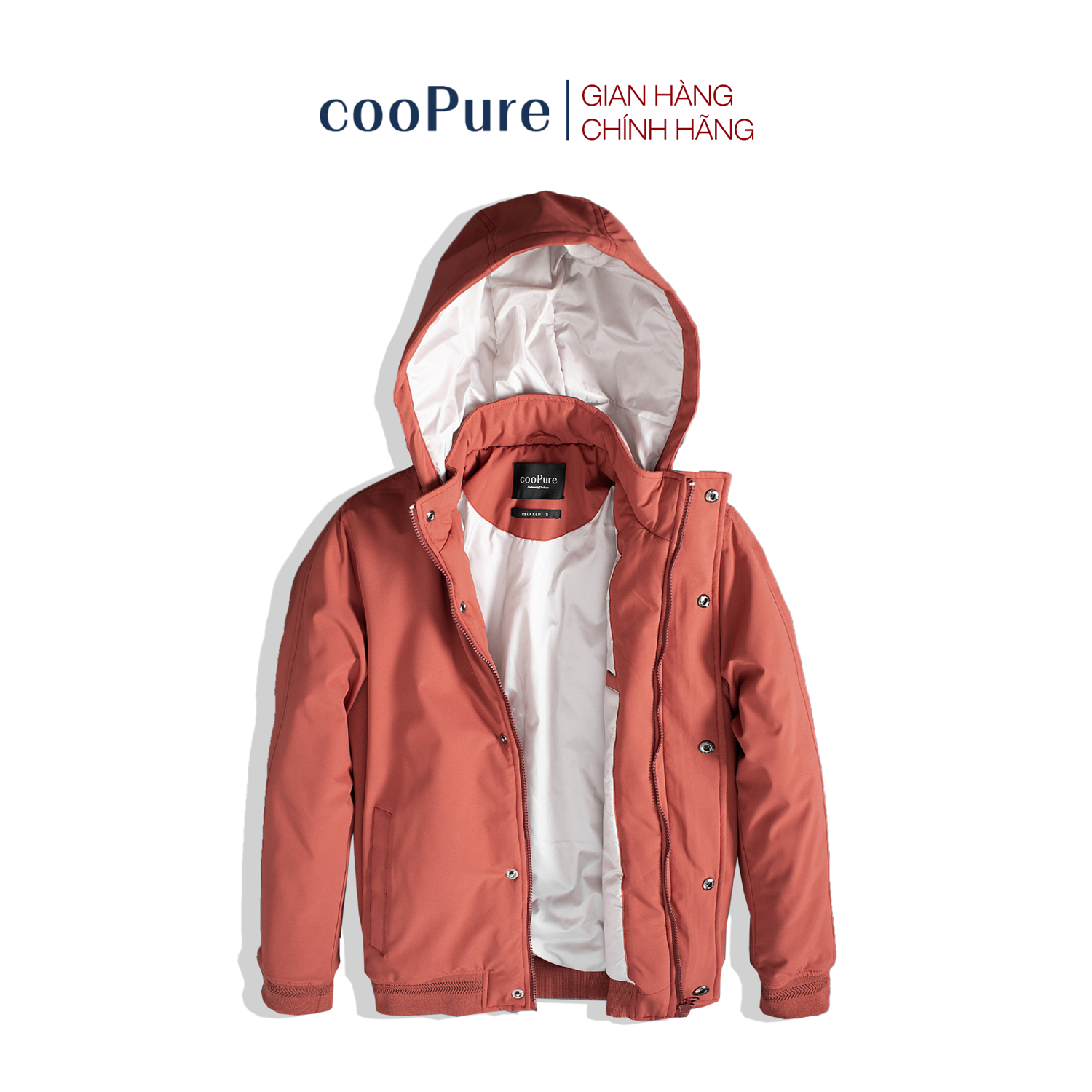 Áo phao 3 lớp chống nước cooPure, áo phao trần bông 3 lớp siêu ấm, in sealon cho mùa đông NO.6126