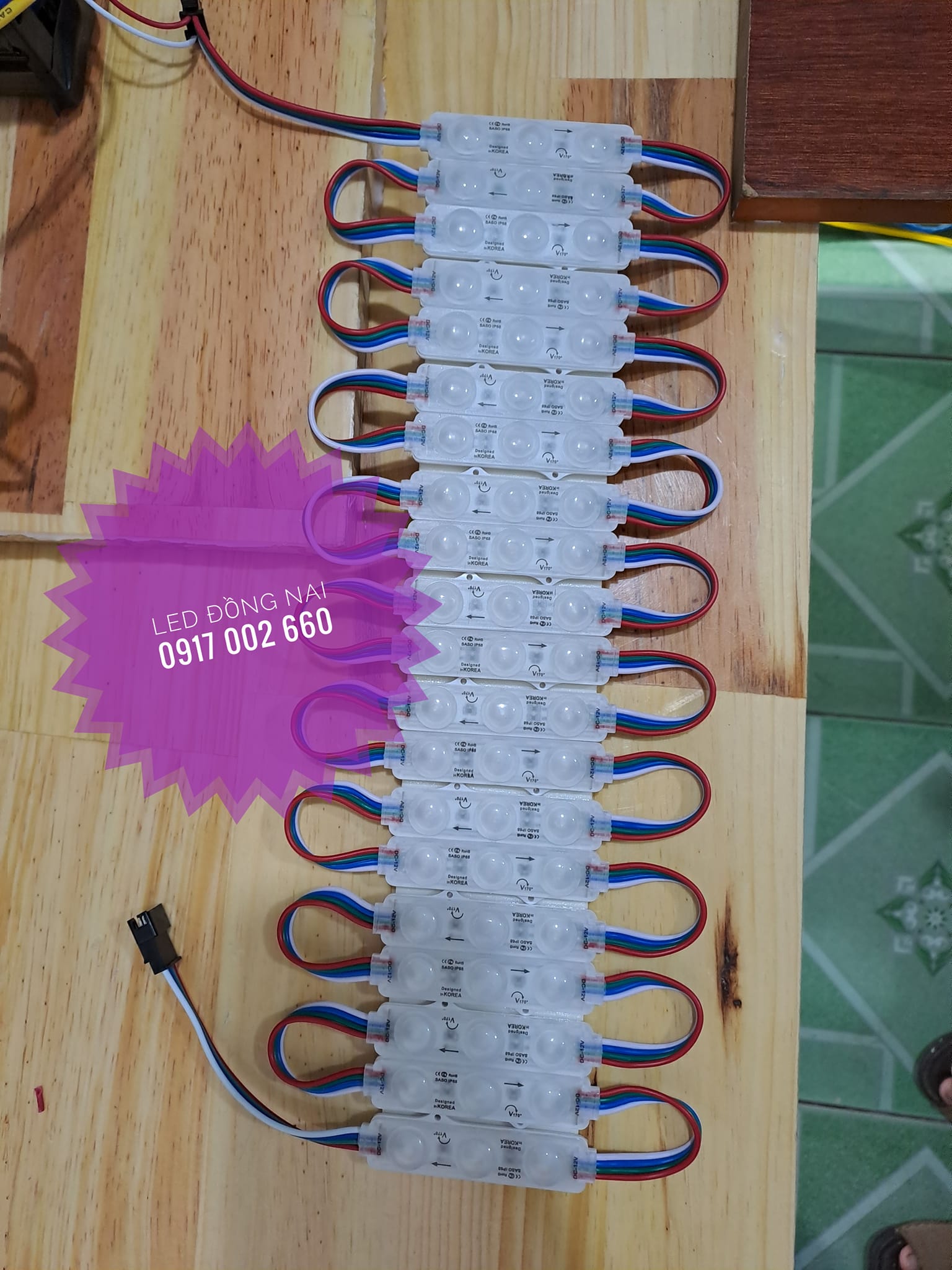 Led hắt 3 bóng full color ic 8206 tự chạy/ module 3 bóng full color ic 8206 tự nháy