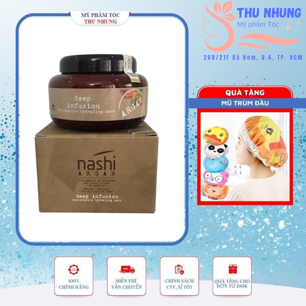 Hấp phục hồi tóc nashi argan 500ml - nashi deep infusion