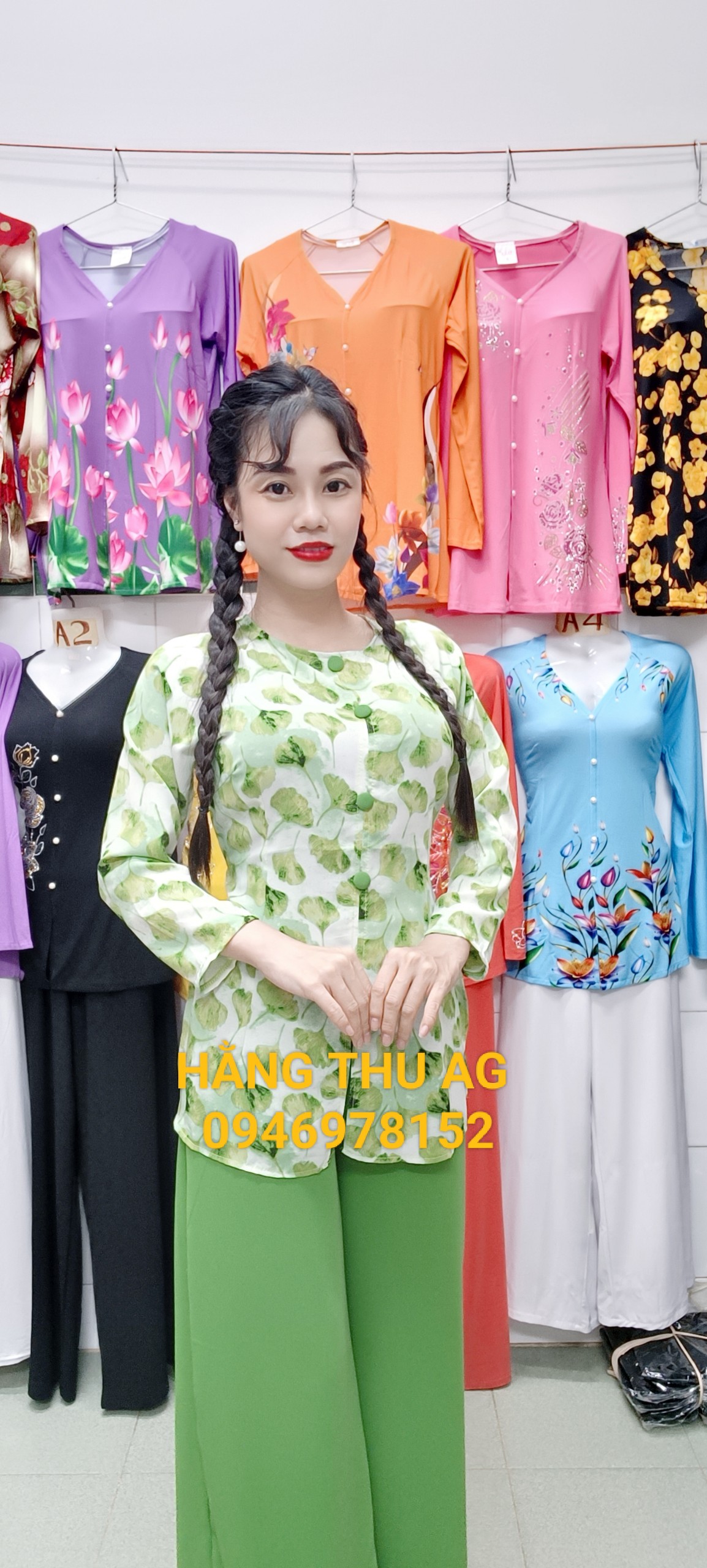 Bộ bà ba chất voal lụa đẹp ống rộng bán cả bộ như hình