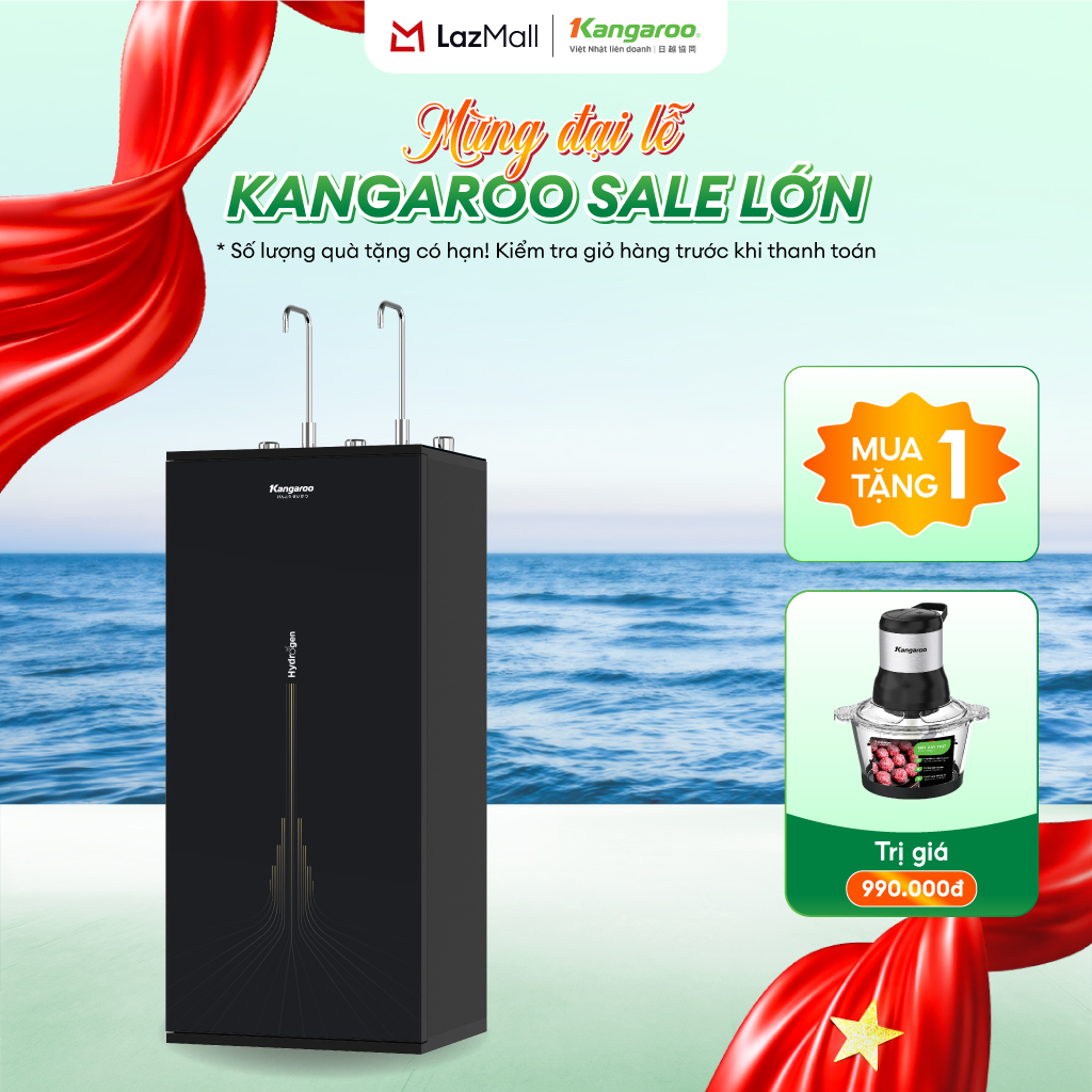 [LẮP ĐẶT MIỄN PHÍ] Máy lọc nước RO nóng nguội lạnh Hydrogen Kangaroo KG10A13 10 lõi