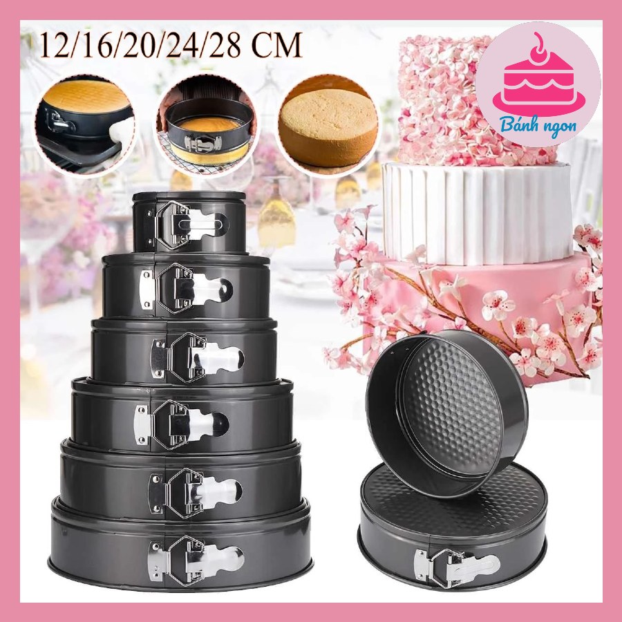 Khuôn Bánh Đáy Rời Chống Dính Có Khoá/Khuôn Nướng Cheesecake Pan Springform 14cm/18cm/22cm/24cm