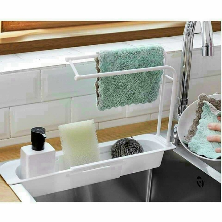 kệ để bồn rửa chén co giãn - kệ bồn rửa chén đa năng