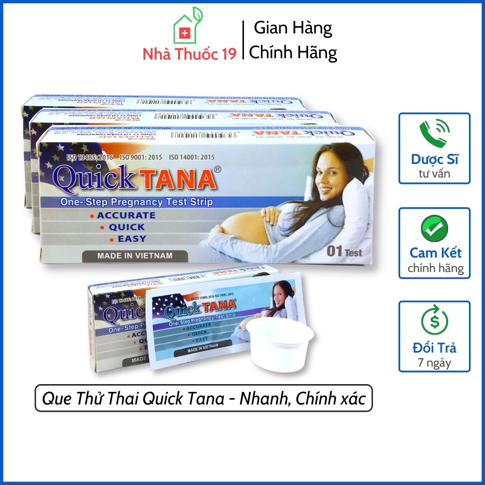 Que thử thai nhanh quick tana - que thử nhanh chóng tiện lợi chính xác - dễ sử dụng