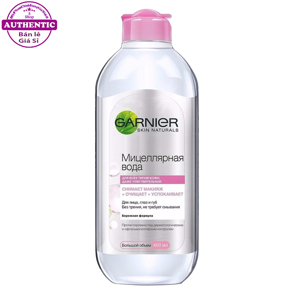 Nước tẩy trang garnier skin naturals 400ml nga - hồng