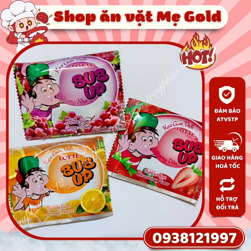 Kẹo cao su gum thổi Bub up Lotte hương trái cây