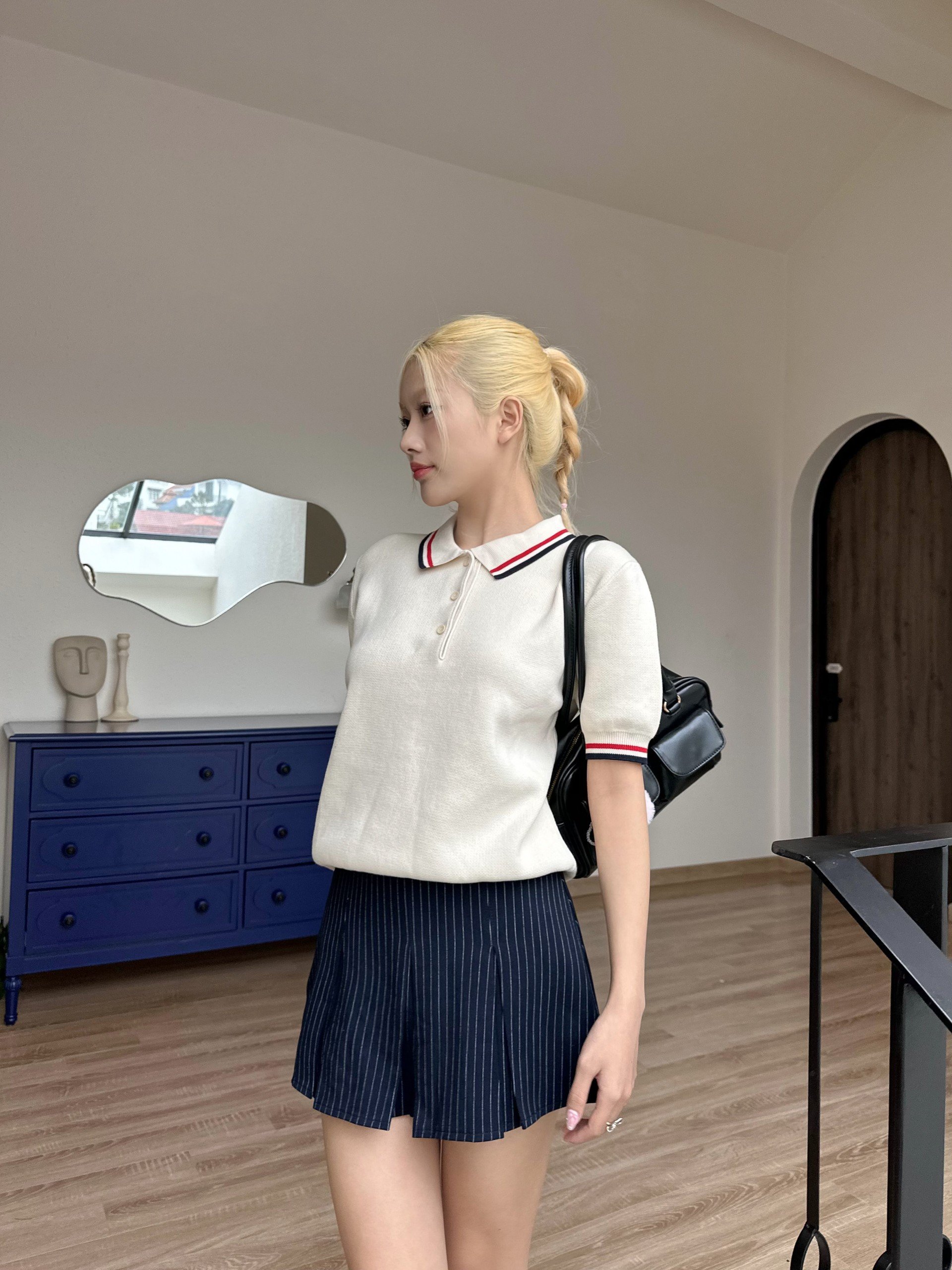 KIDO Áo polo chất len có viền sọc POLO TOP