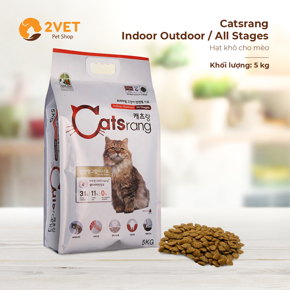 Thức ăn cho mèo, hạt catrang cho mèo túi 5kg - Petlover