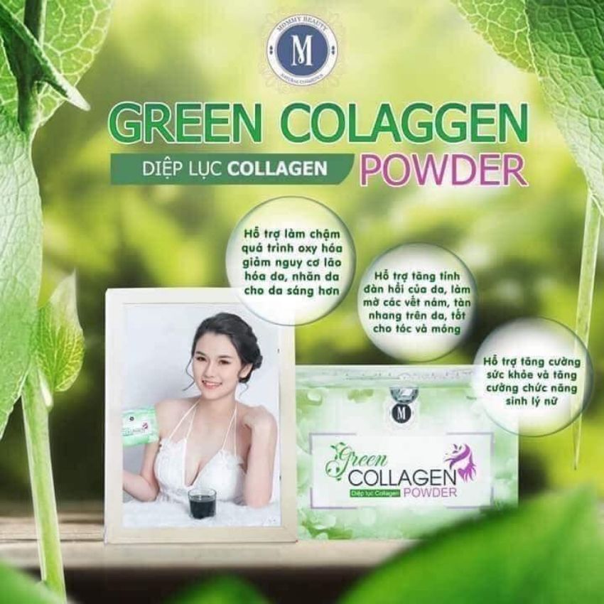 [CHÍNH HÃNG] DIỆP LỤC COLLAGEN TRỊ MỤN - TÁO BÓN - KHÔ HẠN - CHỐNG LÃO HÓA DA - GIÚP DA DẺ MỊN MÀNG CĂNG BÓNG...