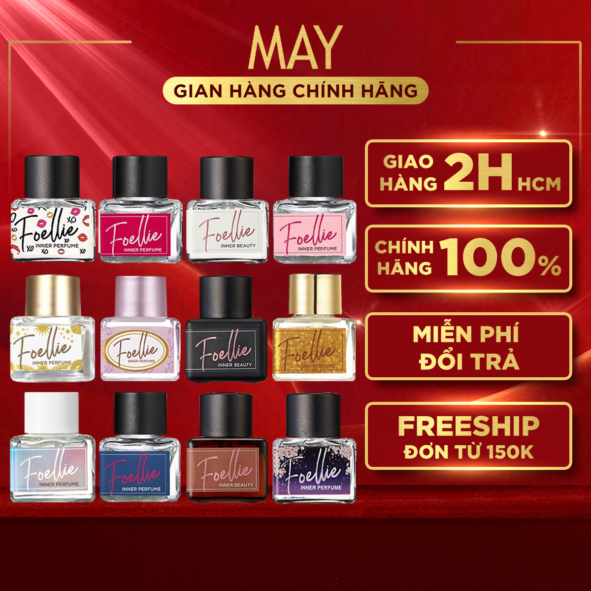Nước Hoa Vùng Kín FOELLIE Inner Perfume (5ml) [CÓ CHE TÊN KÍN ĐÁO] - MAY Cosmetics & Skincare