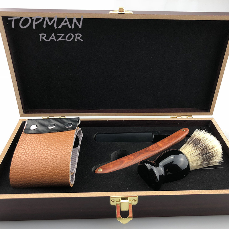 Bộ đồ cạo râu cao cấp hộp gỗ Topman
